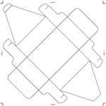 展開図：タトウ式パッケージ